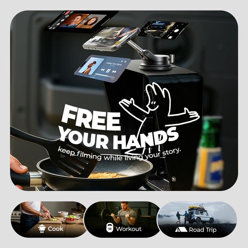 Vacuum Magnetic Car Phone Holder