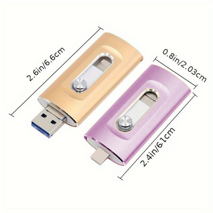 ⚡3 in 1 Flash Drive⚡ Portable High Speed USB 3.0 Memory Storage
