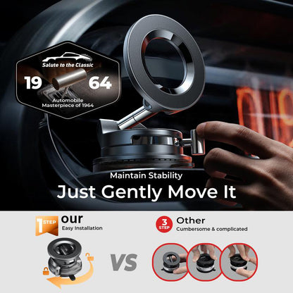 Vacuum Magnetic Car Phone Holder