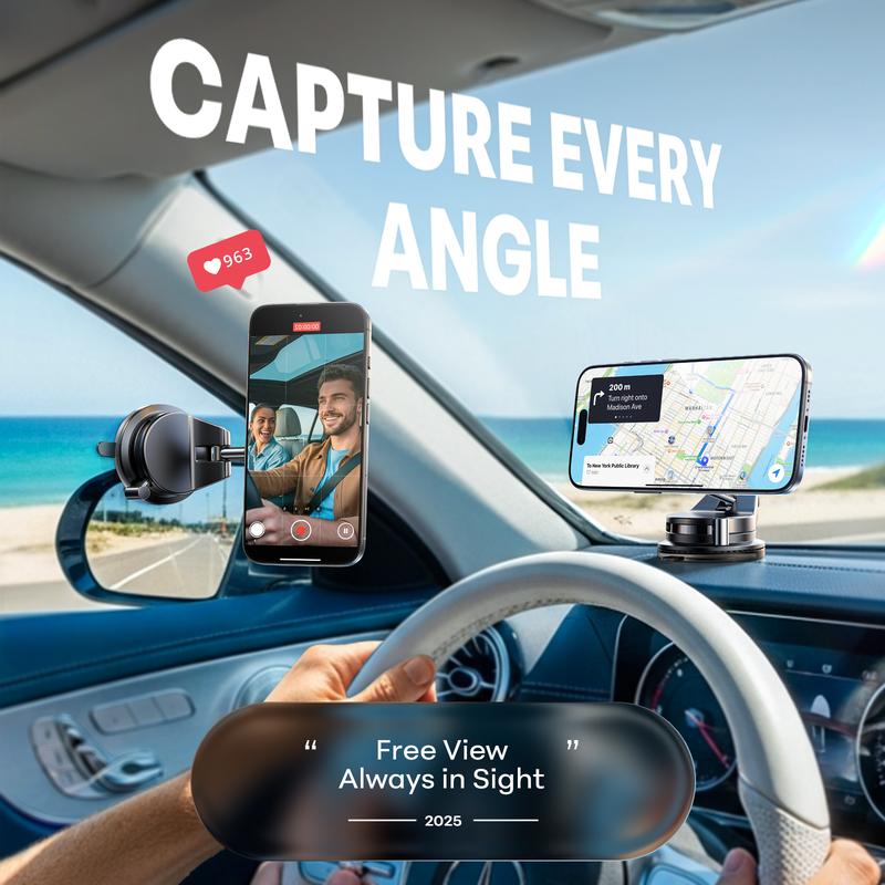 Vacuum Magnetic Car Phone Holder